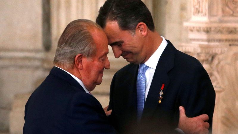 Juan Carlos and Felipe of Spain