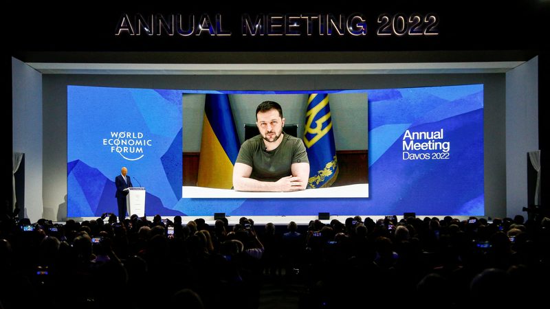 President Volodymyr Zelensky at Davos