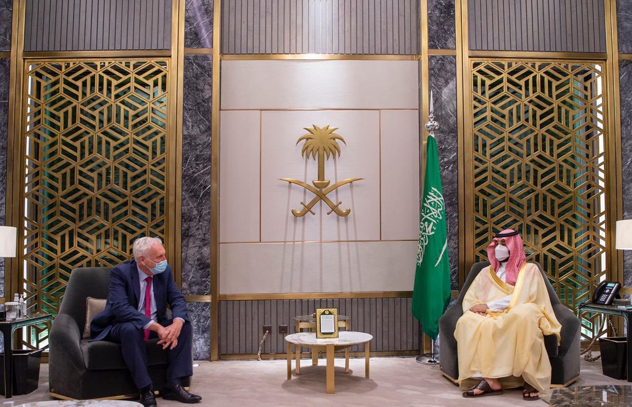 Lister met with Prince Mohammed Bin Salman last year to discuss the relationship between Saudi Arabia and the UK. Picture: Twitter