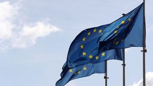 European Union flags