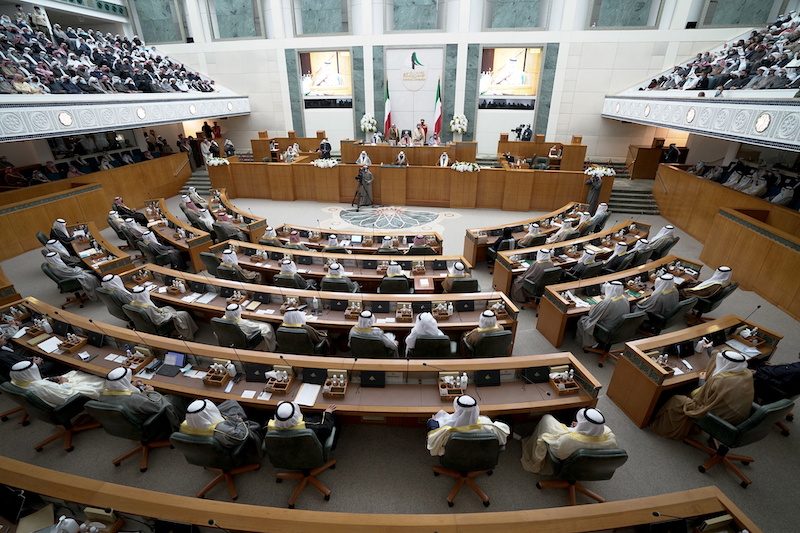 Protestors are staging a sit-in in the Kuwait parliament