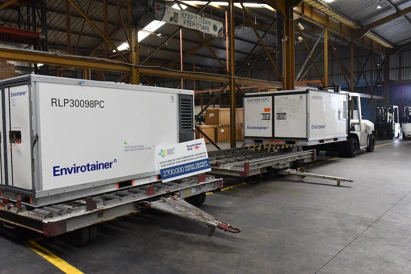 Envirotainer products are used to deliver Covid vaccines from Australia to Jakarta, Indonesia