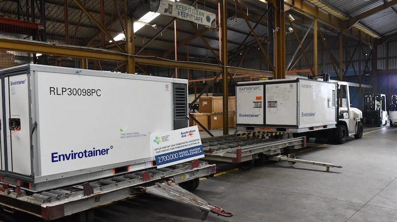 Envirotainer products are used to deliver Covid vaccines from Australia to Jakarta, Indonesia