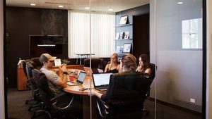 Meeting in office