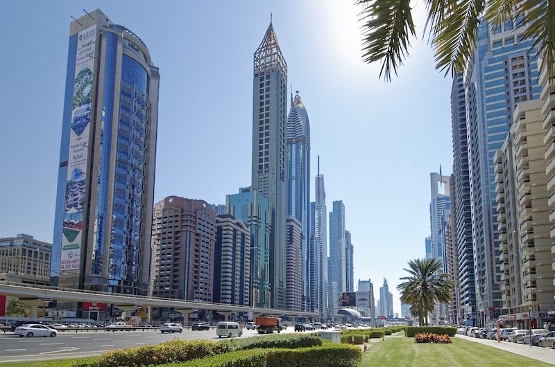 Dubai's Sheikh Zayed Road in 2020