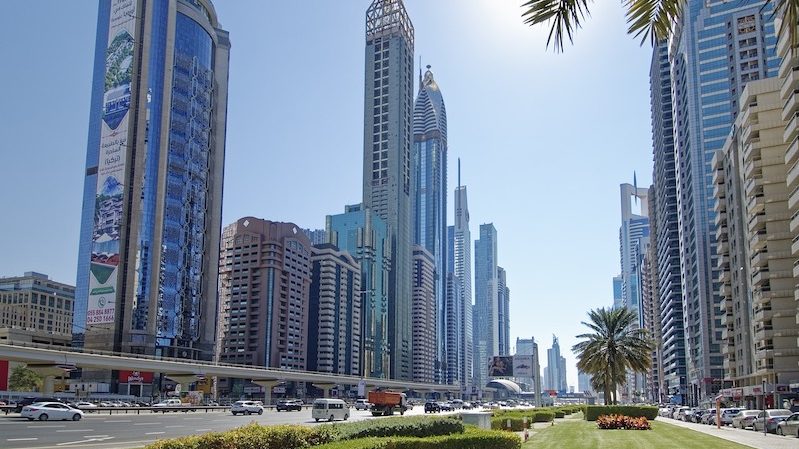 Dubai's Sheikh Zayed Road in 2020