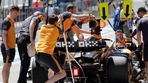 OKX logo on McLaren racing car