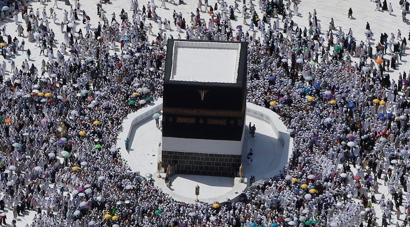 The Grand Mosque during the annual haj pilgrimage, in the holy city of Mecca, Saudi Arabia