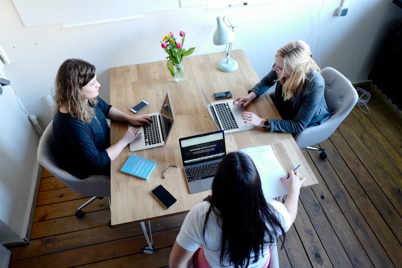 Women in meeting