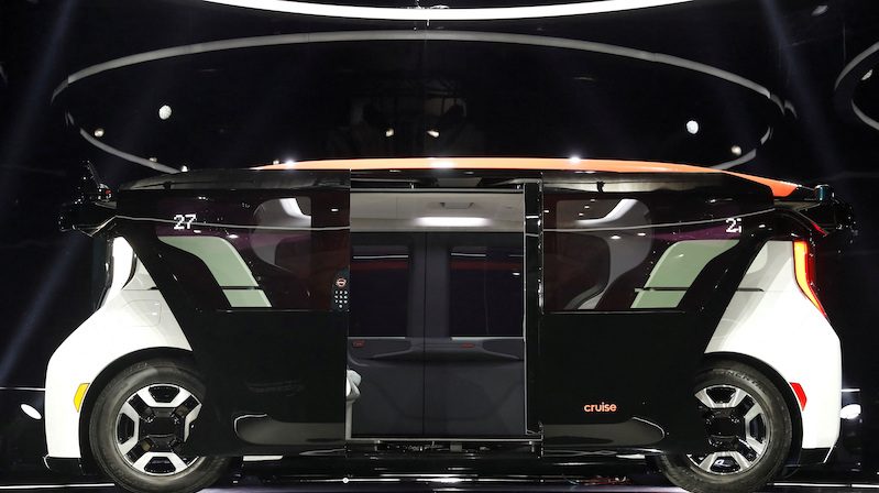 The Cruise Origin autonomous vehicle, a Honda and General Motors self-driving car partnership