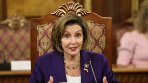 US Speaker Nancy Pelosi in Yerevan, Armenia, on September 18