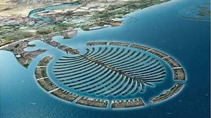 Computer-generated aerial view of how Palm Jebel Ali will look after Nakheel relaunches building of homes, hotels and other amenities