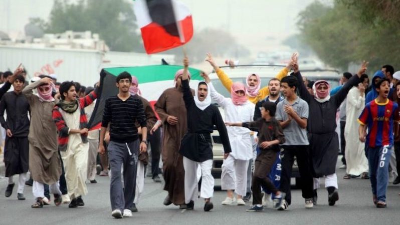 Stateless Bidoon people protest against violation of their rights in Kuwait
