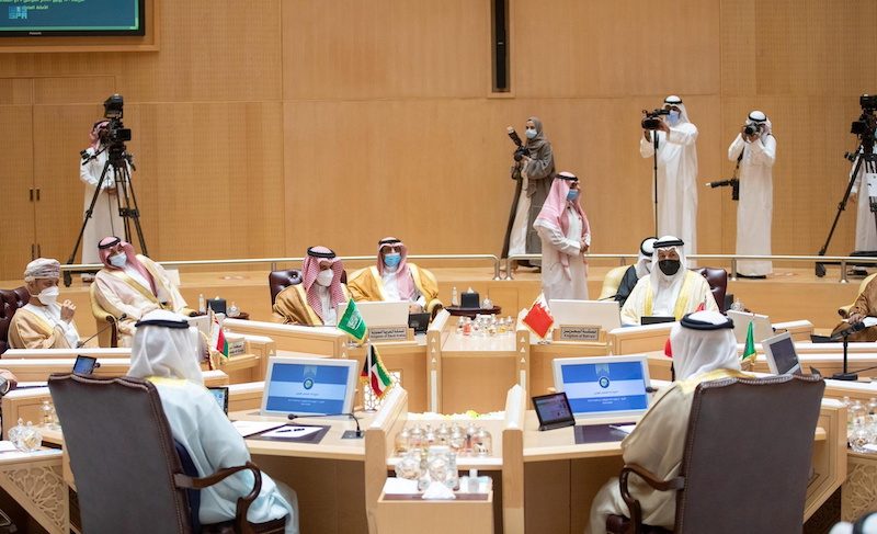 GCC foreign ministers at a meeting in Riyadh in June 2021