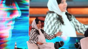 Saudi Arabia's Ambassador to the US, Princess Reema bint Bandar bin Sultan bin Abdulaziz Al Saud, speaks at the FII conference