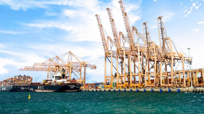 Water, Construction Crane, Waterfront