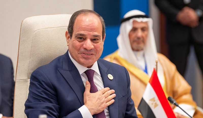 Egypt's President Abdel Fattah al-Sisi attends the second edition of the summit of the Green Middle East Initiative, held on the sidelines of the Cop27 climate conference