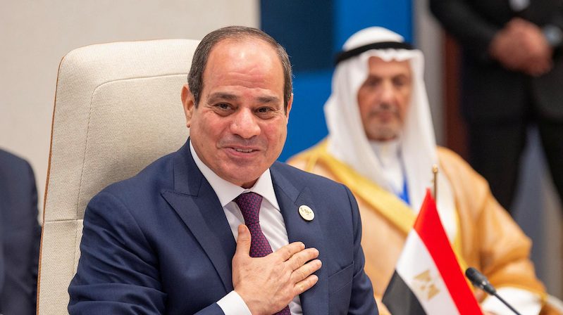 Egypt's President Abdel Fattah al-Sisi attends the second edition of the summit of the Green Middle East Initiative, held on the sidelines of the Cop27 climate conference