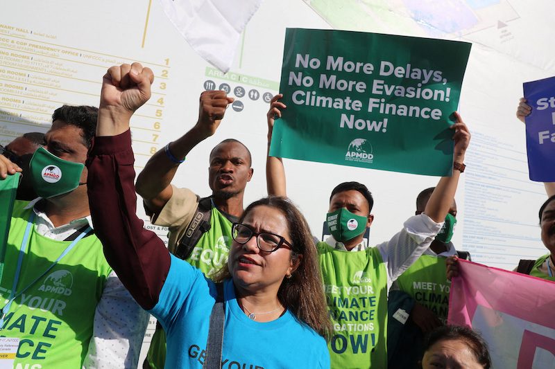 Activists at the Sharm El Sheikh International Convention Centre