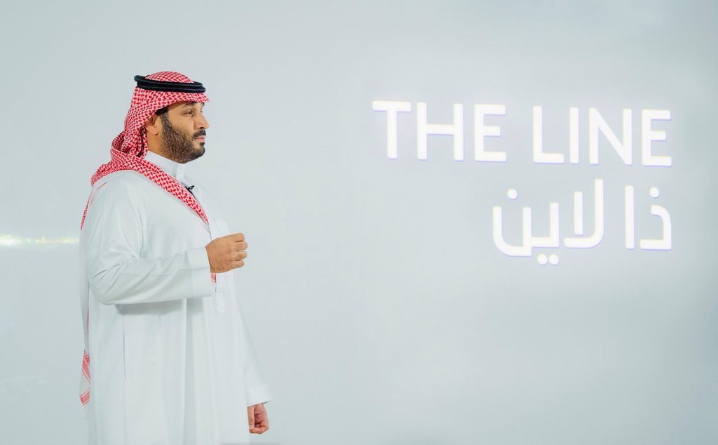 Crown Prince Mohammed Bin Salman unveils The Line development to be constructed at Neom. British companies are already working on the project