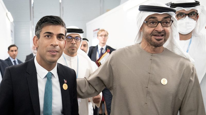Rishi Sunak, the UK's prime minister, held talks with the UAE's president, Sheikh Mohamed Bin Zayed, at Cop27 in Egypt