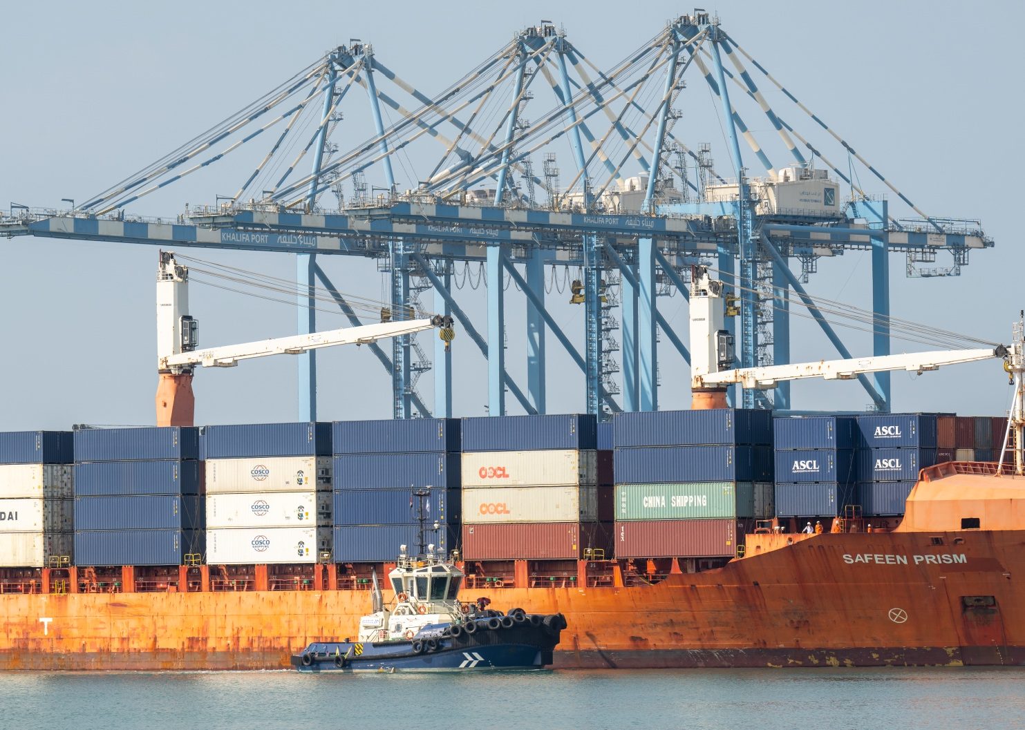 Khalifa Port serves more than 25 container shipping lines