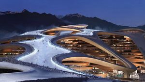 mountain, ski slope