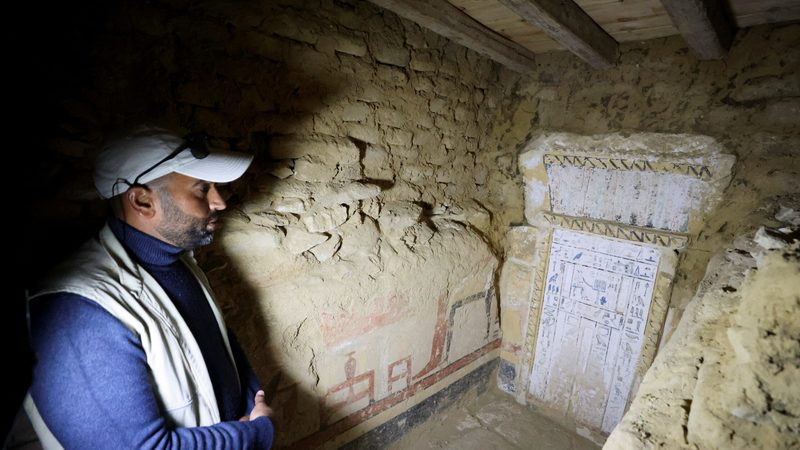 Tombs sealed for 4,300 years were discovered in January in the Saqqara necropolis, south of the Giza pyramids in Egypt