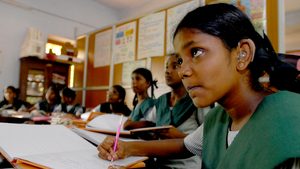 girl, school, lesson