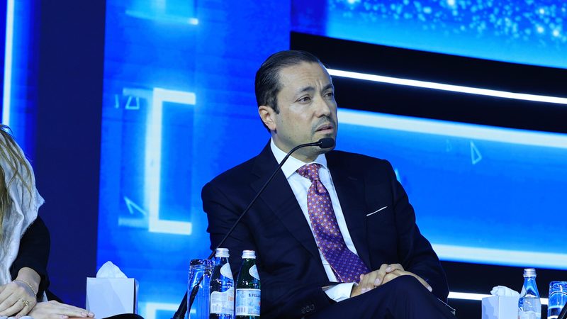 Hazem Ben-Gacem, co-CEO of Investcorp, seen at Abu Dhabi Finance Week. Investcorp has bought a 215,000-sq-ft warehouse in Dammam, Saudi Arabia