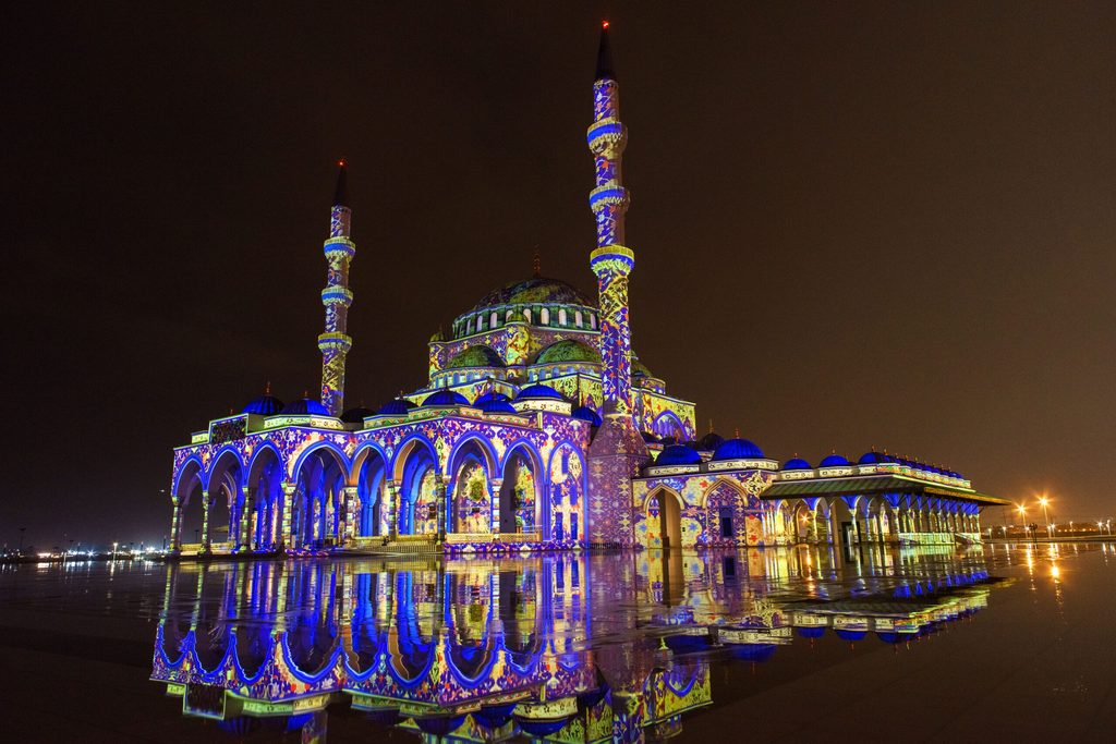 The 10th Sharjah Light Festival, held in February 2020. The emirate's government is expanding its cultural offerings