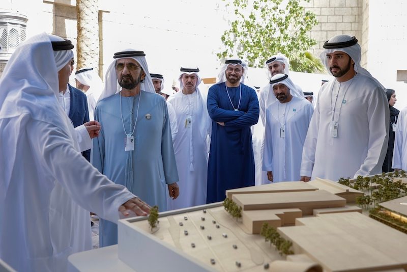 Sheikh Mohammed approves the prototype design of the first aerial taxi vertiport