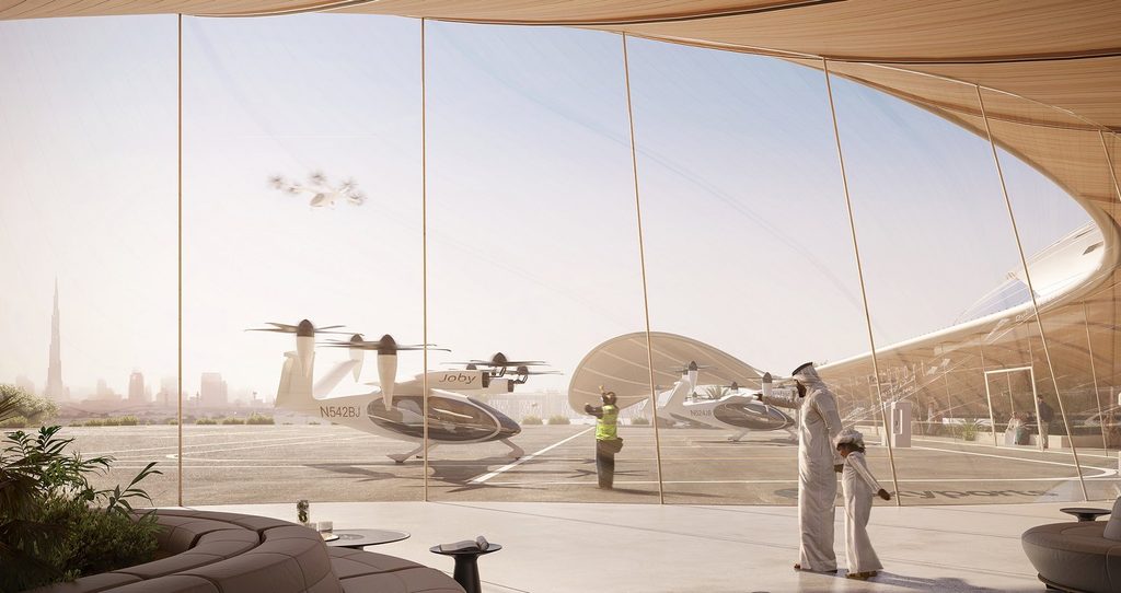 A Foster + Partners visualisation of the vertiport