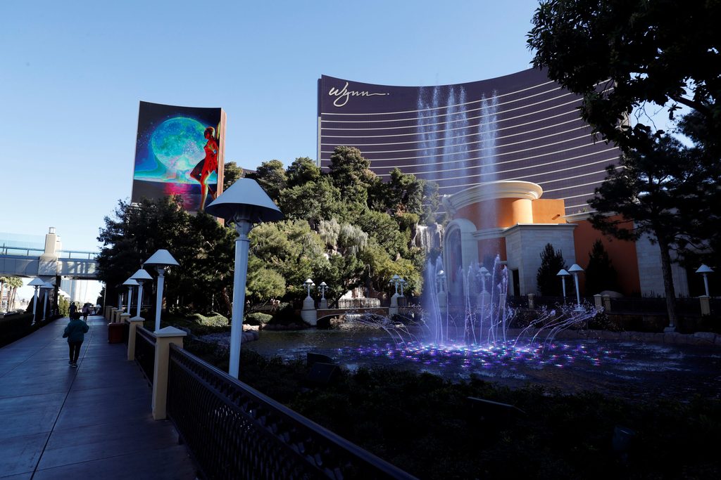 An exterior view Wynn hotel-casino in Las Vegas, Nevada, U.S.
