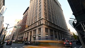 A view of a Park Avenue South building in New York where Meta holds offices