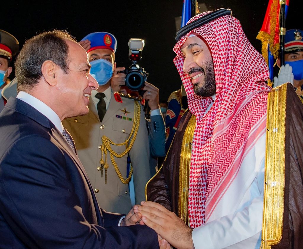 Egypt's President Abdel Fattah al-Sisi met Saudi Crown Prince Mohammed bin Salman in June 2022 to discuss trade and investment
