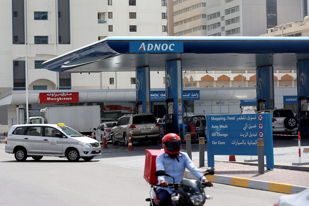 An Adnoc petrol station in Abu Dhabi: the energy company's IPO was oversubscribed by more than 50 times