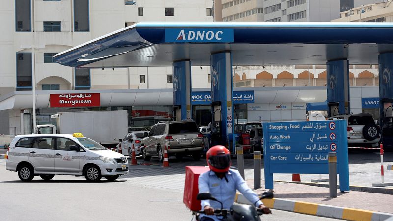 An Adnoc petrol station in Abu Dhabi. The company opened 12 new service stations in the third quarter of 2023