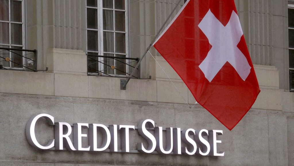 Shares in Credit Suisse plunged 30% to a record low on Wednesday