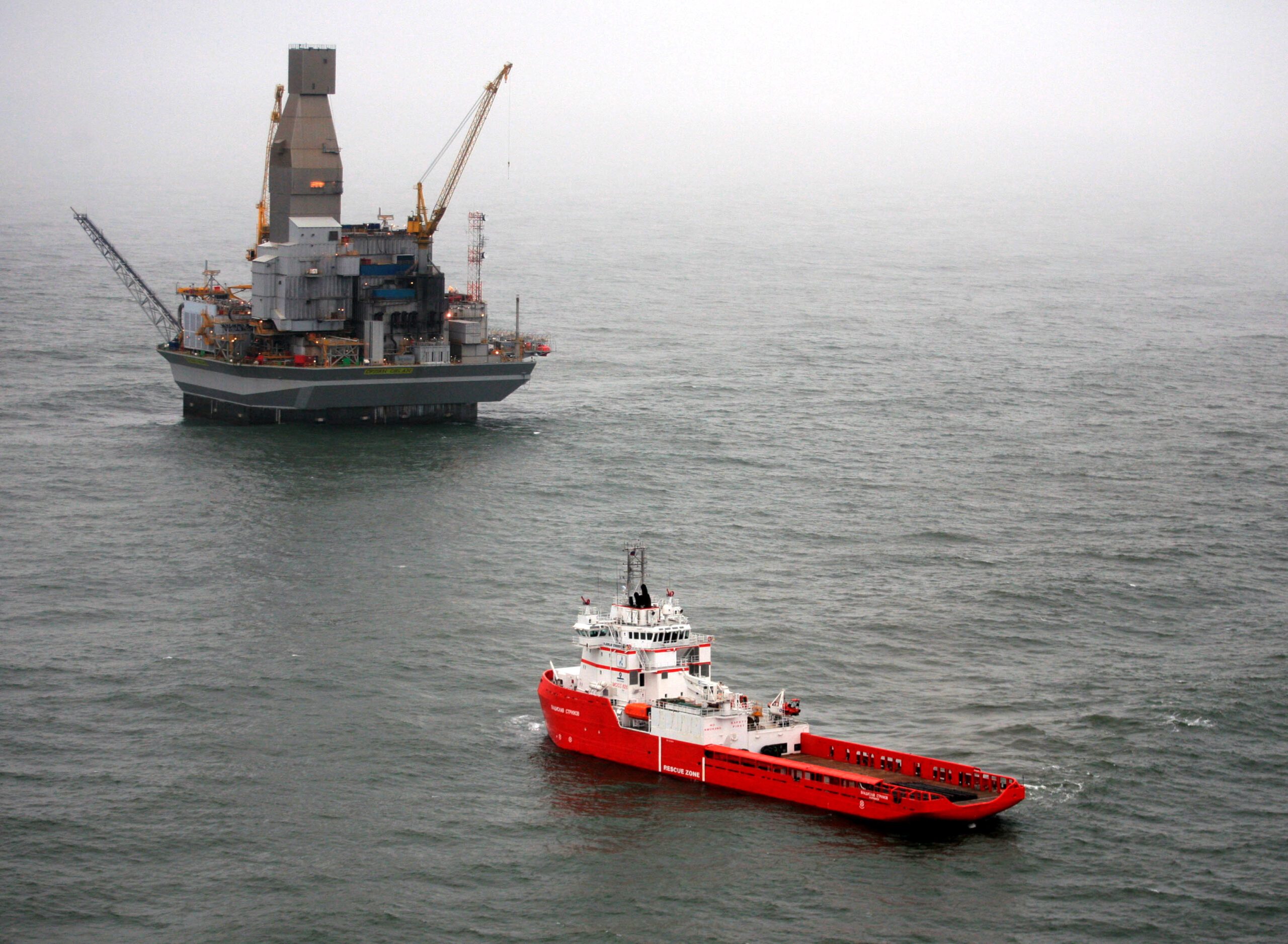 The Orlan offshore oil platform at Sakhalin-1. Exxon Mobil pulled out of the project after the invasion of Ukraine