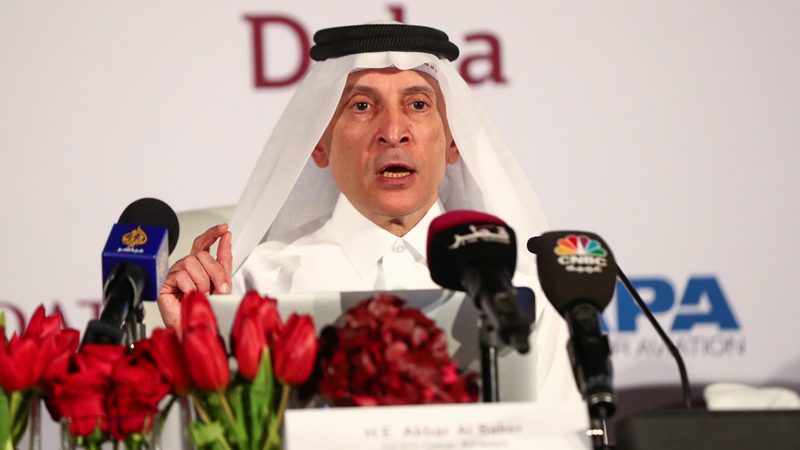 Akbar Al Baker, CEO of Qatar Airways, says sustainable aviation fuel is 'exorbitantly expensive'