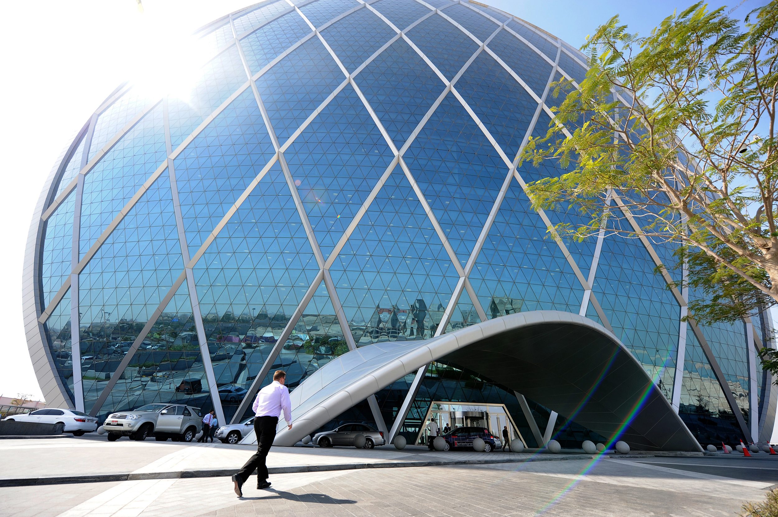 The Aldar HQ in Abu Dhabi. The investment will increase the developer’s GLA in the logistics sector to more than 400,000 sq m