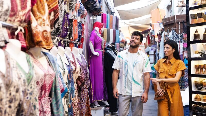 Shoppers in Dubai