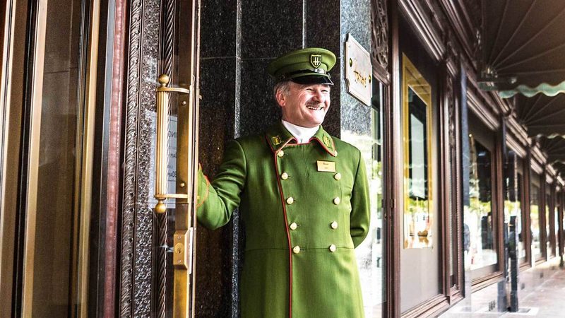 A doorman at the London department store. The Qatar Investment Authority bought it in 2010