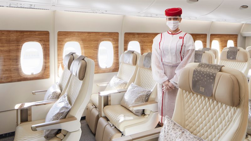 Emirates premium economy: mind you don't get lost with all the leg room