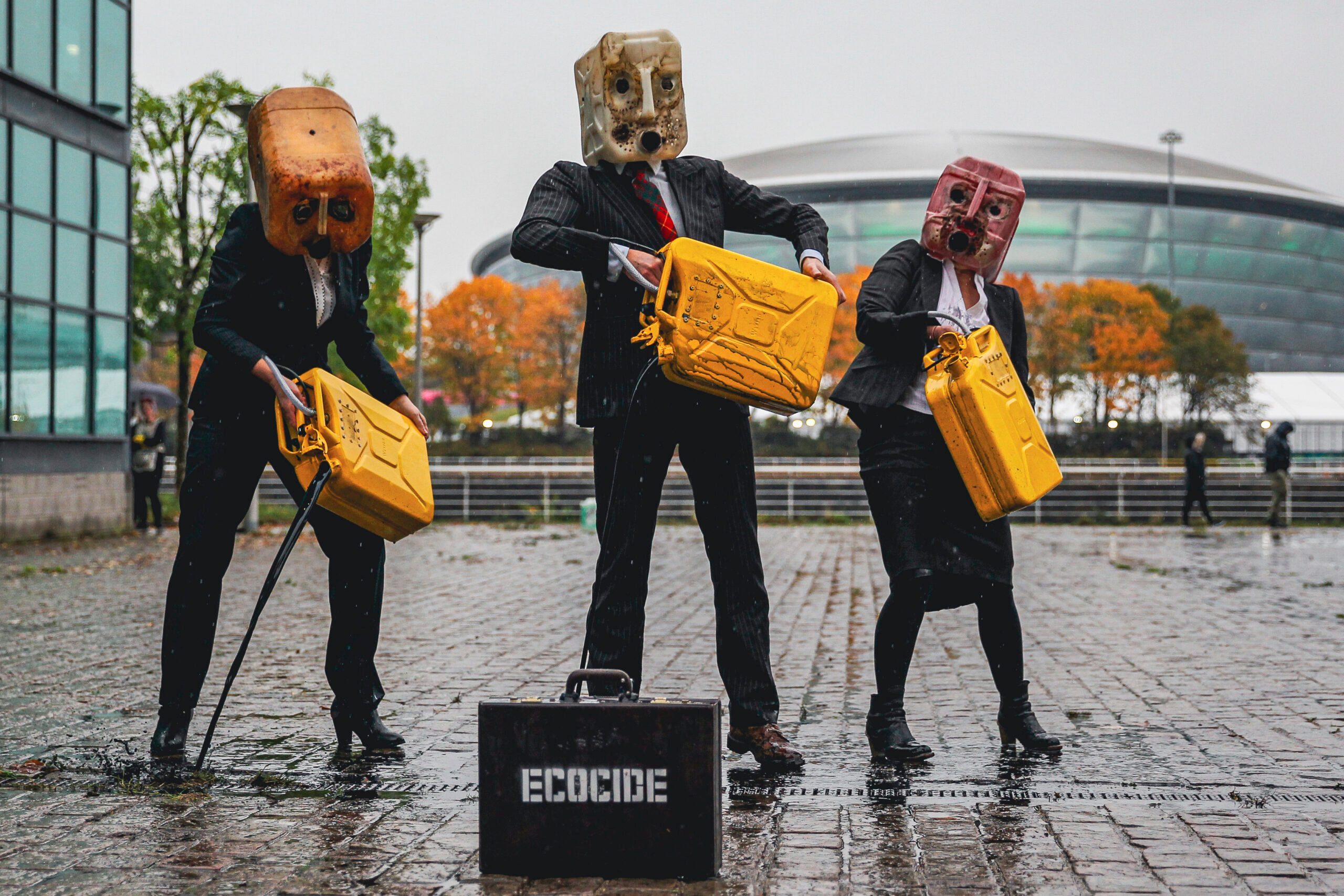 Environmentalists protesting at Cop26