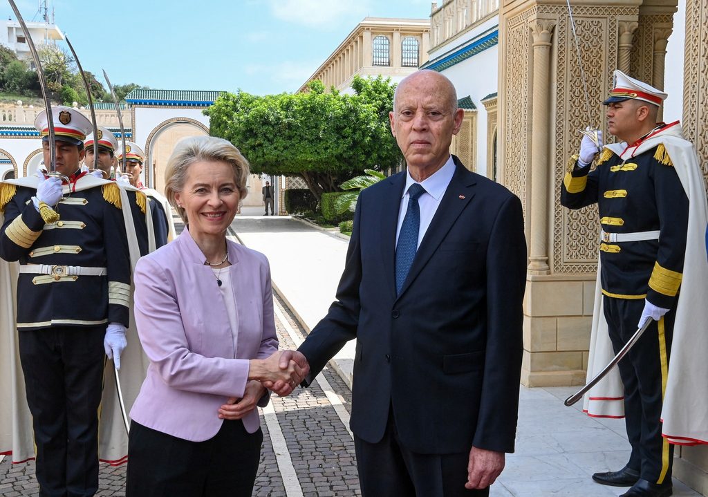 Ursula von der Leyen and other EU leaders met Tunisia's President Kais Saied on June 11