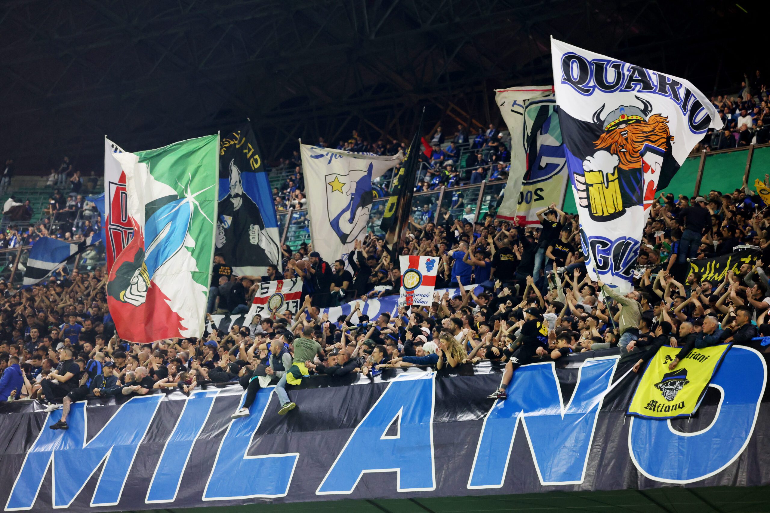 InterMilan fans celebrate, football, Italy