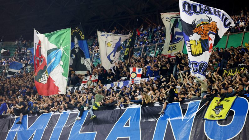 InterMilan fans celebrate, football, Italy