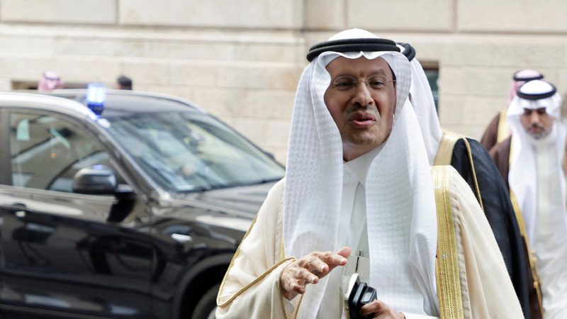 Saudi Arabia's minister of energy Prince Abdulaziz bin Salman Al-Saud arrives for the Opec meeting in Vienna, Austria